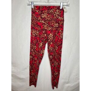OFFLINE by Aerie Red Leopard Camo High Rise Leggings Small 070-1702-5131
